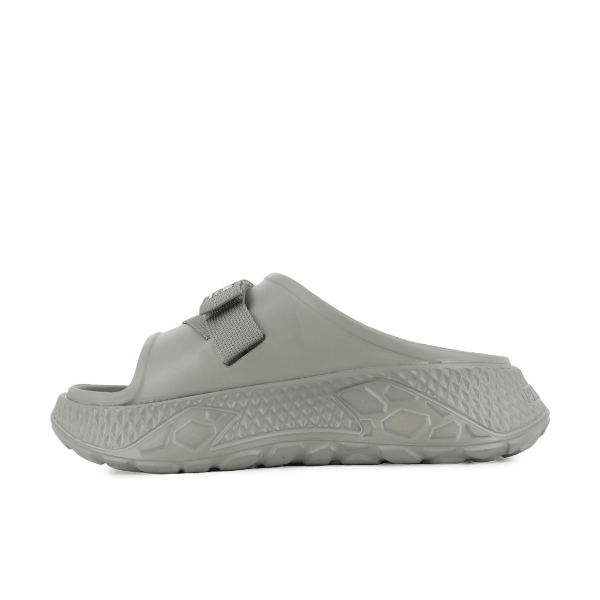 Palladium Offbound Slide Vetiver - angled side view highlighting chunky platform sole and strap detail