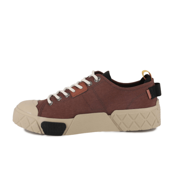 Palladium Ace City Shell Low-Top Sneaker in Racoon - Side Detail View