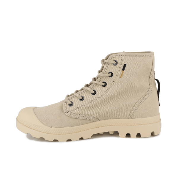 Palladium Pampa Hi HTG Supply Mojave Desert High-Top Boot - Front Angle View with Lace-Up Closure