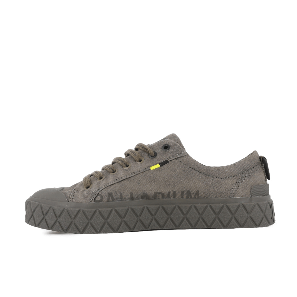 Palla Ace Lo Surplus canvas sneaker in Major Brown, opposite side profile view
