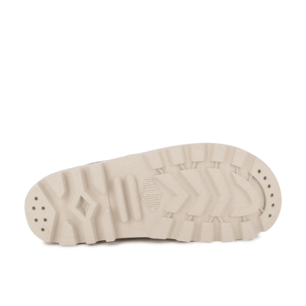 Palladium Dunelite Ox Comfort outsole in Black β PAMPA-inspired lug traction pattern on ultra-light cream DUNELITE EVA sole for all-day comfort