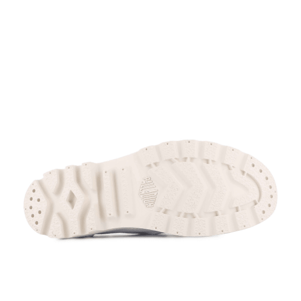 Palladium Pampa Mary-Jane Washed flat in Blue Art – outsole view showing durable lug sole tread pattern
