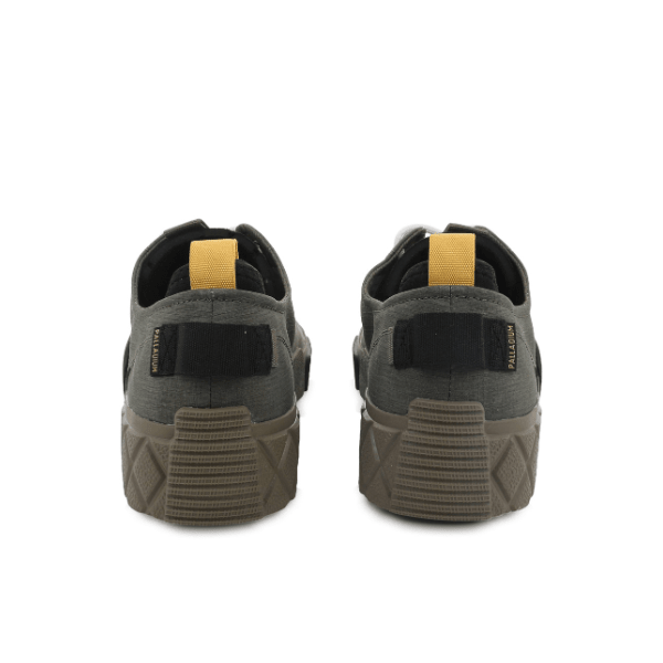 Palladium Ace City Shell Sneaker Pair - Olive Night Green Rear View