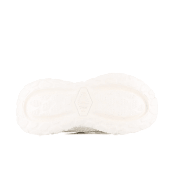 Palladium Offbound Slide Cream - sole view revealing diamond and lug tread pattern for grip