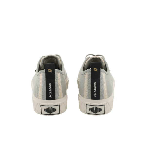 Palladium Palla Ace HTG Supply Abbey Stone sneakers - back view pair showing Palladium branding and heel tab