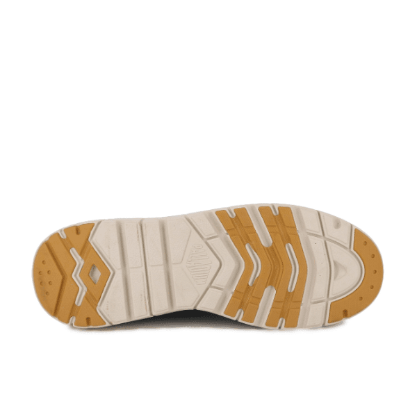 Palladium Pallaflex Lo Mix Blue Storm rubber outsole with slip-resistant traction pattern