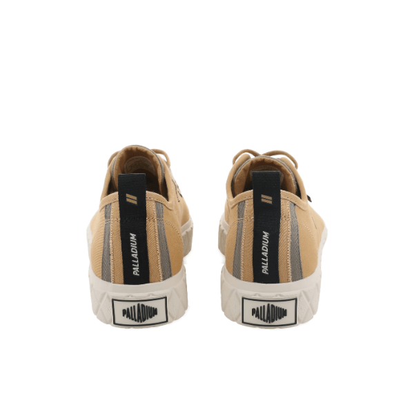 Palladium Palla Ace HTG Supply Woodlin sneakers - back view pair showing Palladium branding and heel pull tab