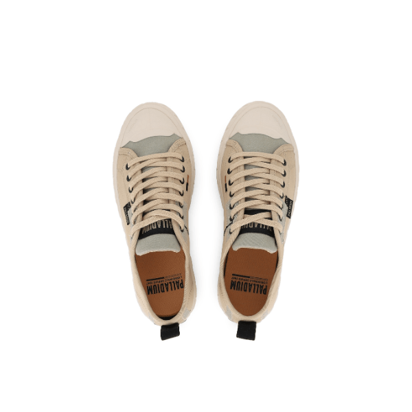 Palladium Palla Ace HTG Supply Mojave Desert sneakers - top-down pair view with Palladium branding and grey cap