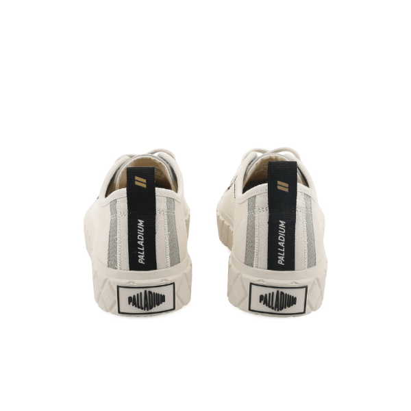 Palladium Palla Ace HTG Supply White Cap Grey sneakers - back view pair showing Palladium branding and heel tab