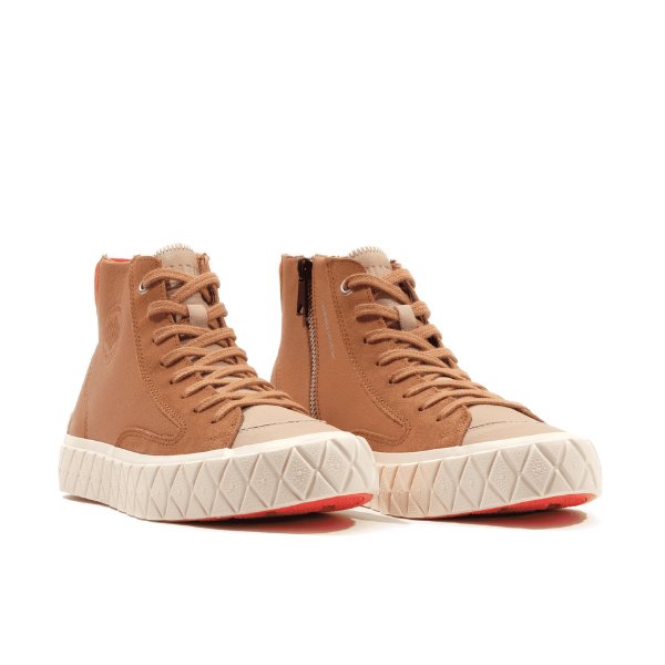 PALLA ACE CHUKKA SUEDE - Brown / Firecracker
