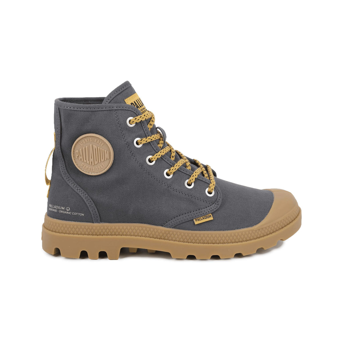 Palladium Pampa Hi HTG Gum Canvas Boot - Iron – photo 1 of 6