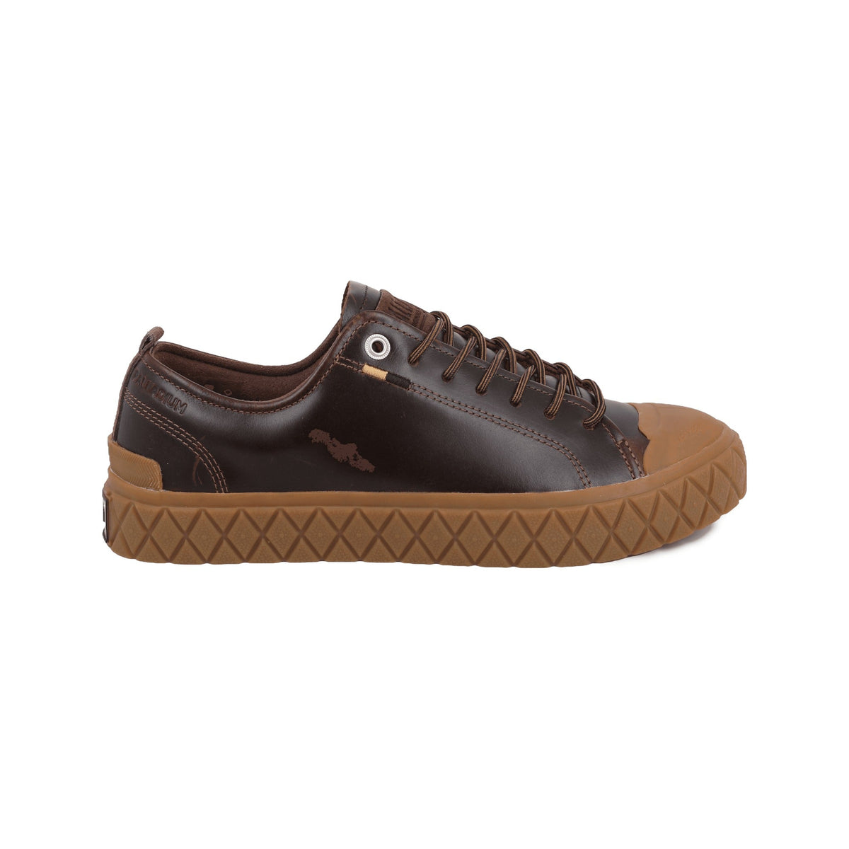 Palladium Palla Ace Lo Leather Low-Top Sneaker - Burnt Brown – photo 1 of 6
