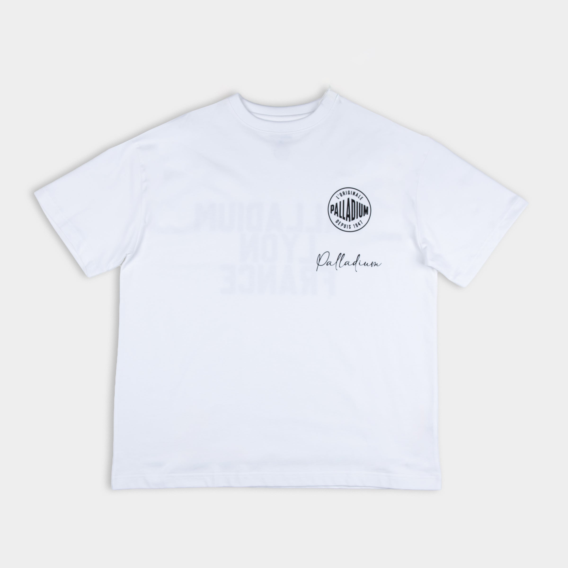 【M】新品Logo Layered T-shirt SIlENCE white Signature Oversized White Premium T-Shirt | Palladium SA