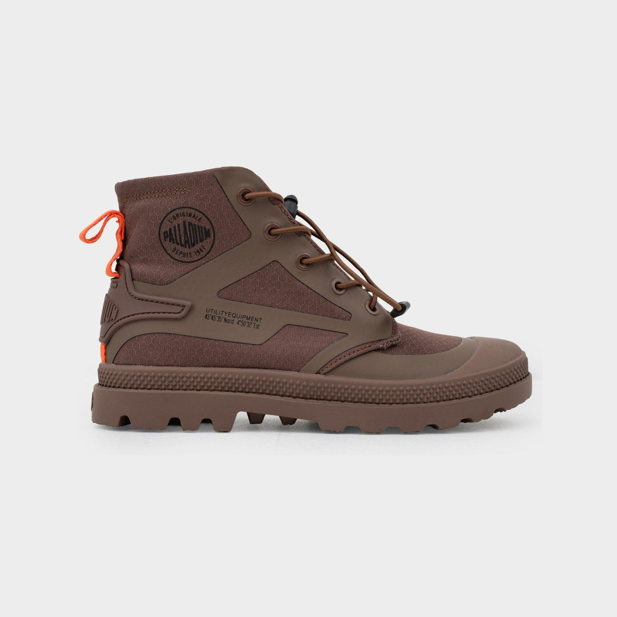 Palladium Pampa Kids Nylon Hi-Top Boot - Brown (Kids') – photo 1 of 5