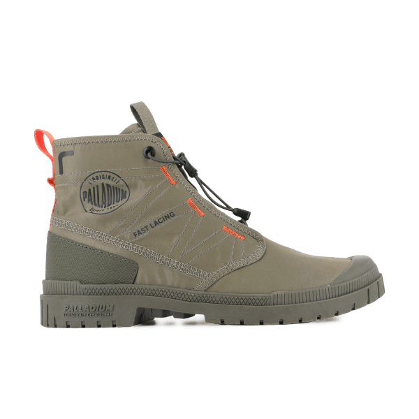 Palladium SP20 Travel Hi boot in Dusky Green - side view