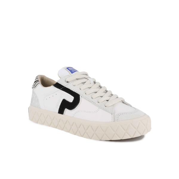 Ace Lo Mix Leather - Star White / Zebra