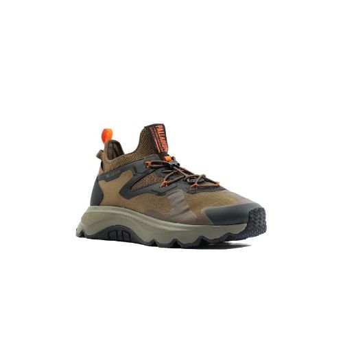Thunder Lo utility sneaker in Olive Night, three-quarter angled front view