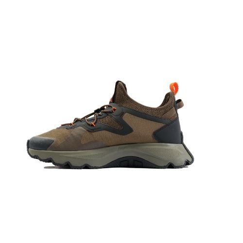 Thunder Lo utility sneaker in Olive Night, opposite side profile view showing heel tab
